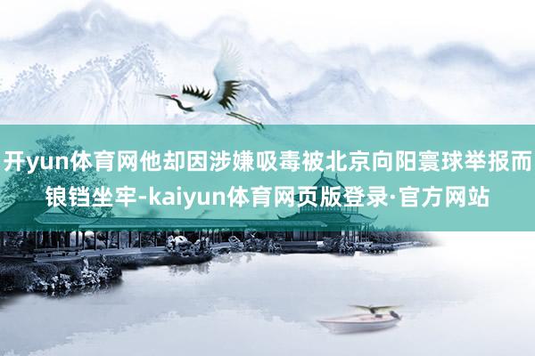 开yun体育网他却因涉嫌吸毒被北京向阳寰球举报而锒铛坐牢-kaiyun体育网页版登录·官方网站