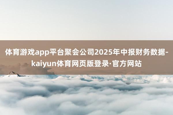 体育游戏app平台聚会公司2025年中报财务数据-kaiyun体育网页版登录·官方网站