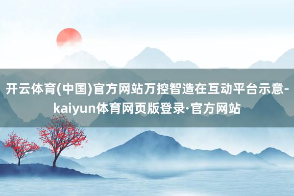 开云体育(中国)官方网站万控智造在互动平台示意-kaiyun体育网页版登录·官方网站
