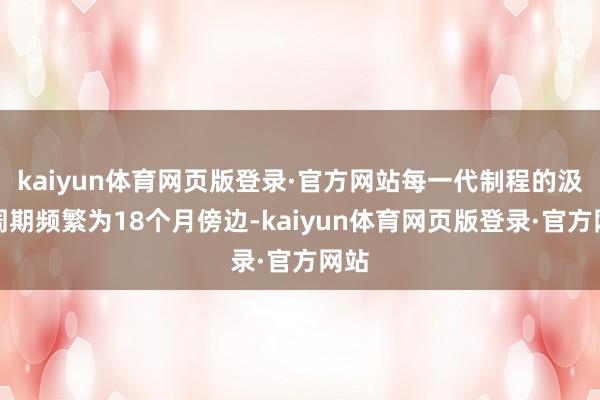 kaiyun体育网页版登录·官方网站每一代制程的汲引周期频繁为18个月傍边-kaiyun体育网页版登录·官方网站